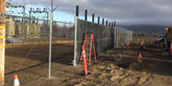 Fence around construction site